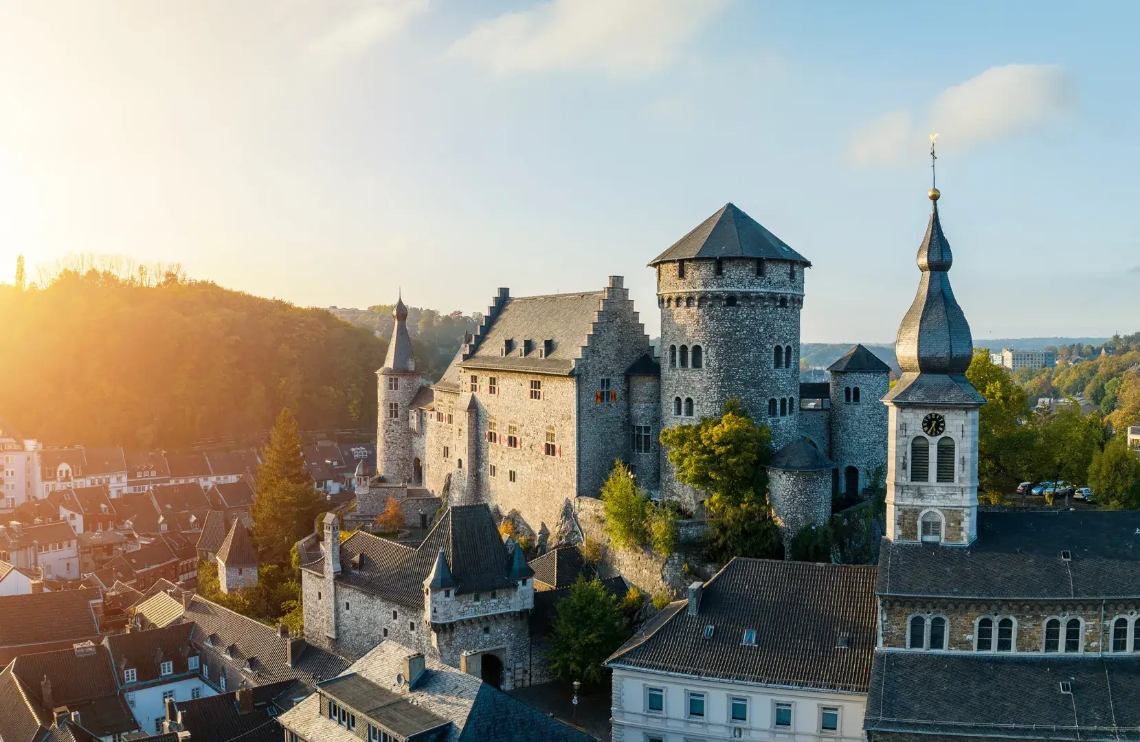 Burg Stolberg bei Sonnenuntergang